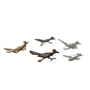 Vintage Roadrunner Bird Brooch Lot of 5, Vintage Lapel Pin Bundle